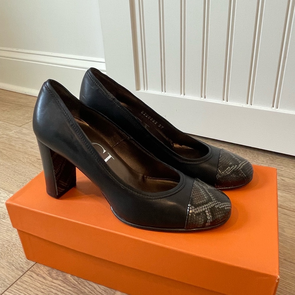 AGL Black and Python High Heel